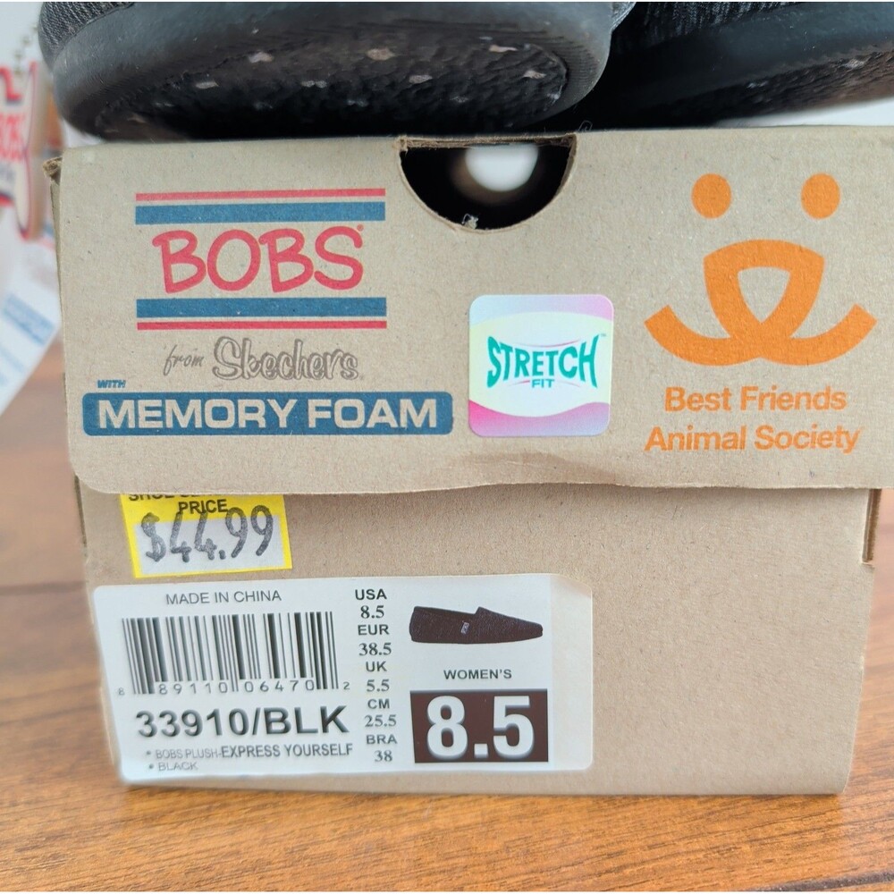 NWT Women's Bobs from Skechers Grey Size 8.5 Memory Foam Stretch Fit - Picture 3 of 11